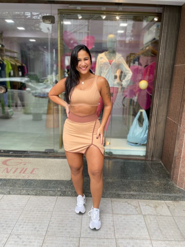 CONJUNTO SHORT/SAIA - MICRO CANELADO