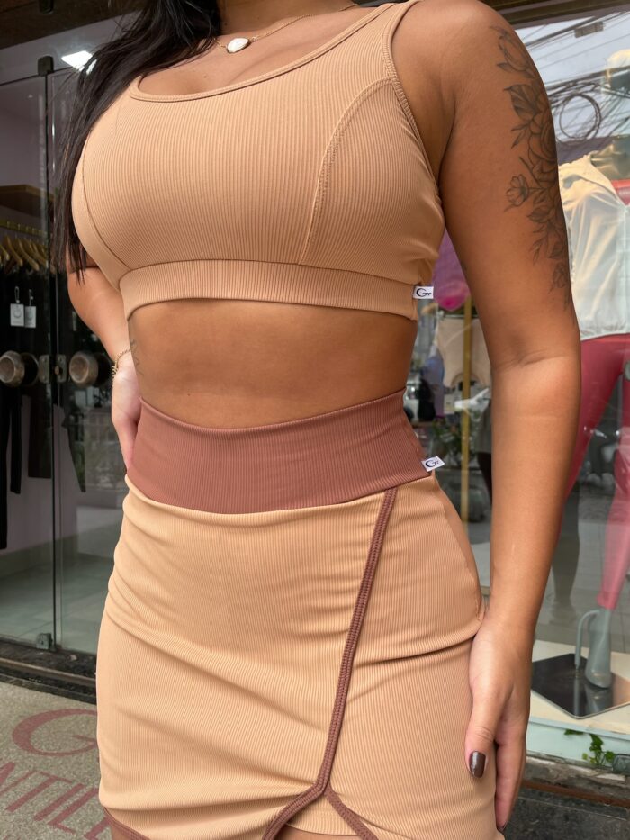CONJUNTO SHORT/SAIA - MICRO CANELADO - Image 3
