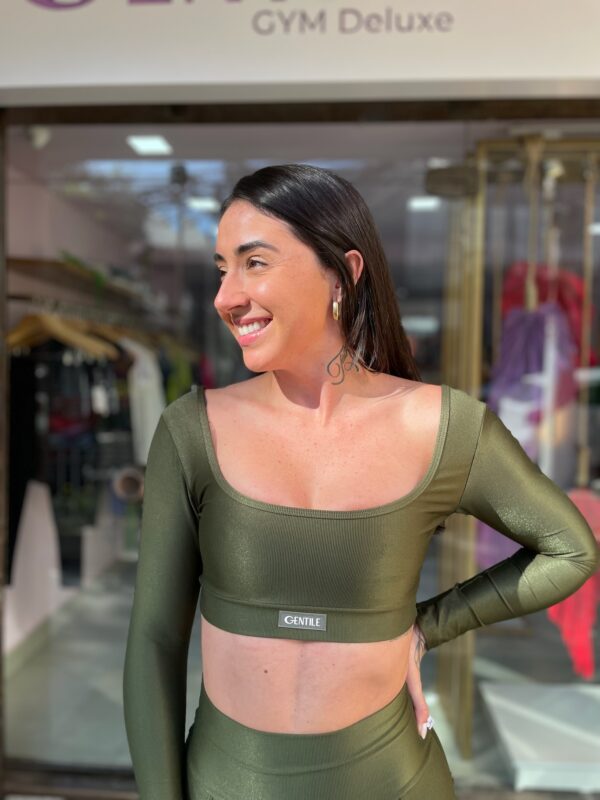 TOP LUA MANGA LONGA -  VERDE MILITAR