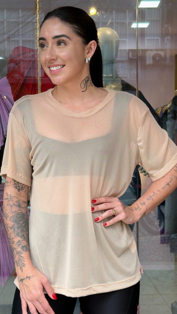 BLUSA TULE - NUDE